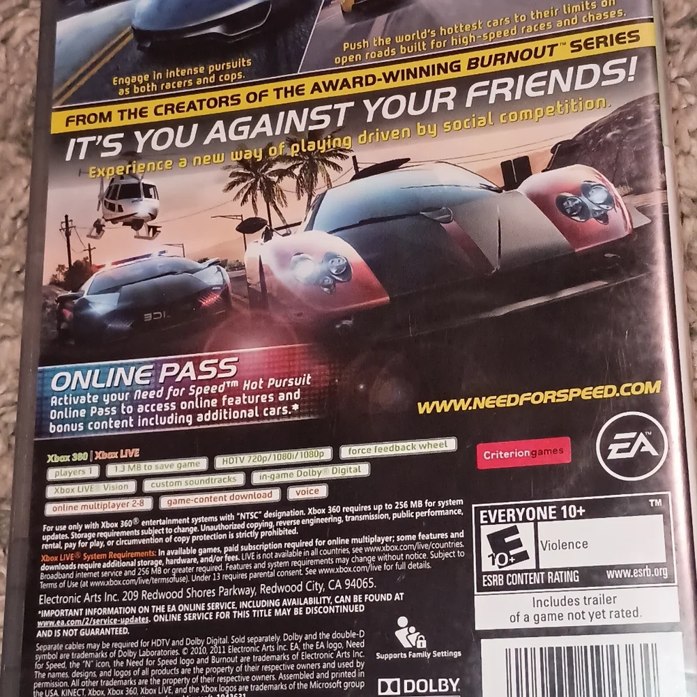 Need for Speed: Hot Pursuit -- Limited Edition (Microsoft Xbox 360, 2010)